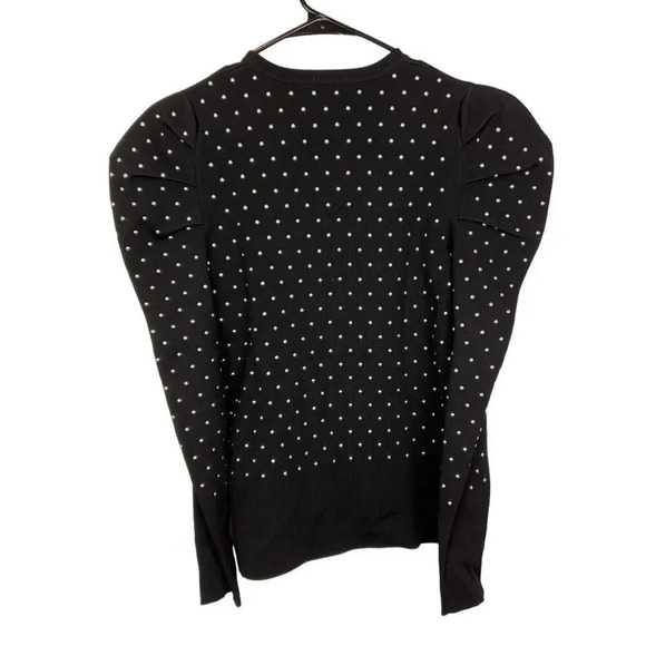 Apparalel Black Puff Shoulder Top Size L - Picture 4 of 16